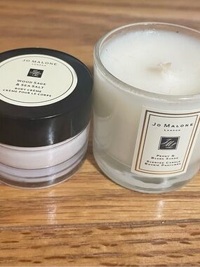 Jo Malone Peony & Blush Suede Scented Candle with Wood Sage and Salt Body Cream